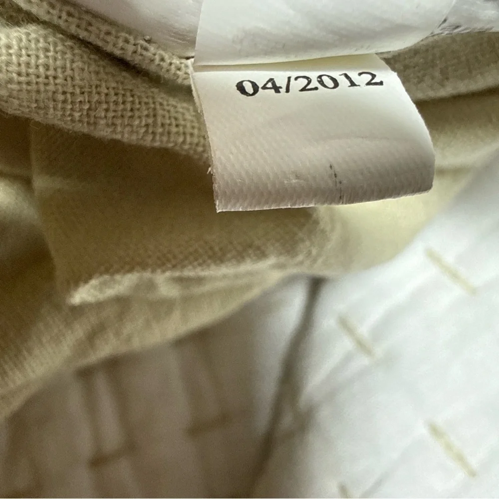 2 Pottery Barn Pick Stitch Standard Pillow Shams Linen CTN Quilted CottageCore